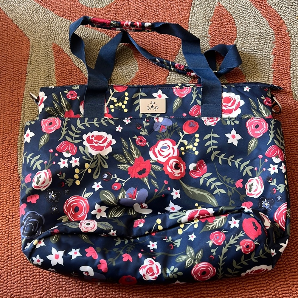 JuJuBe floral diaper tote